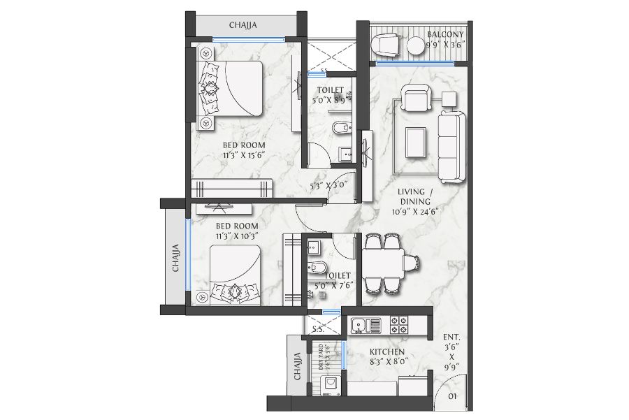 Flat No 1